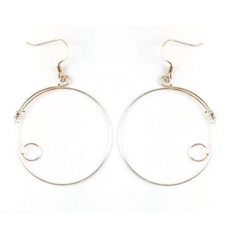 2.25 inch silver plated hypoallergenic hoops NEW
